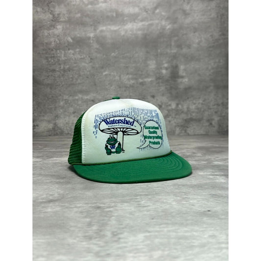 Vintage 1980s Watershed Toadstool Graphic Trucker Snapback Hat OSFA