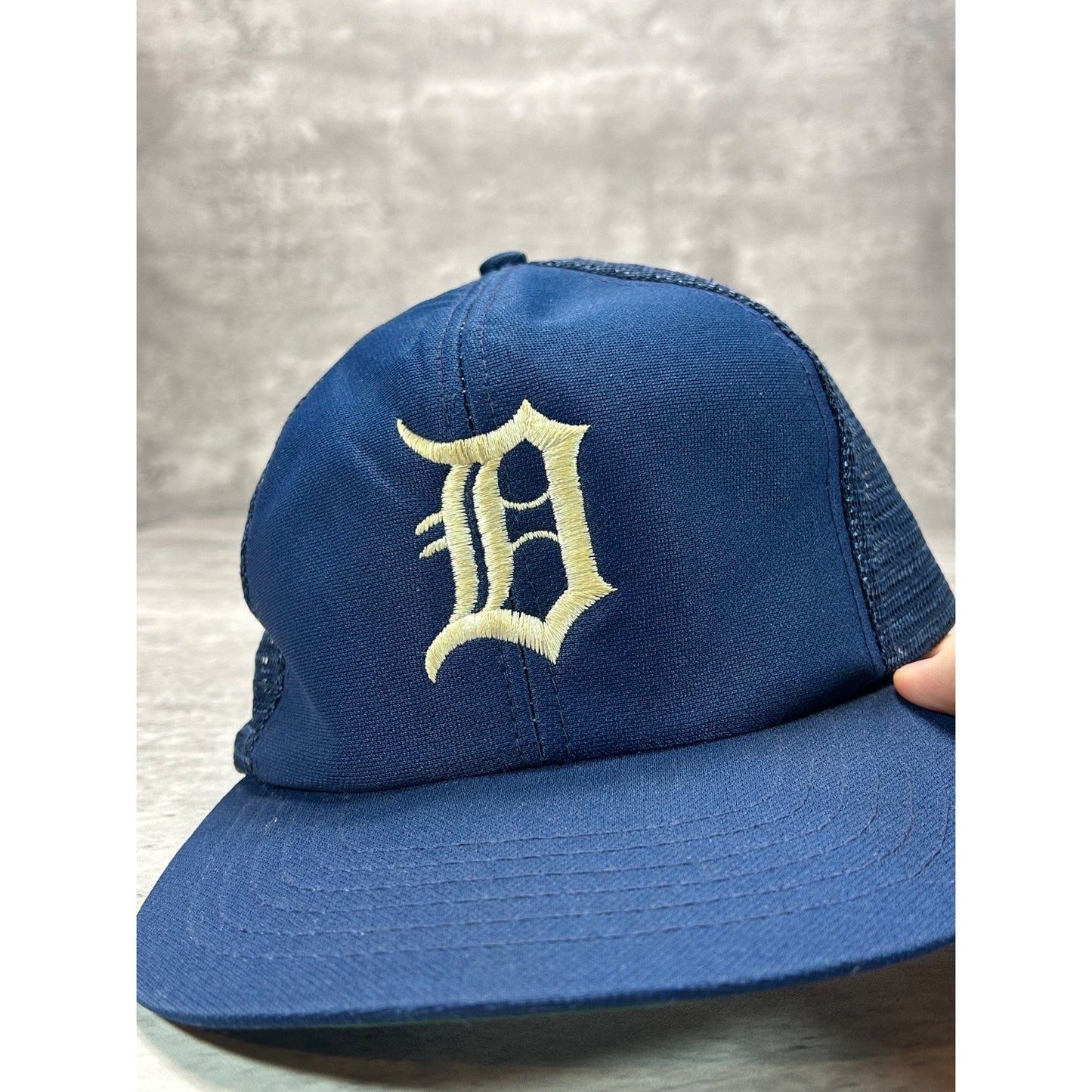 Vintage 80s/90s Detroit Tigers MLB Embroidered Logo Trucker Snapback Hat OSFA