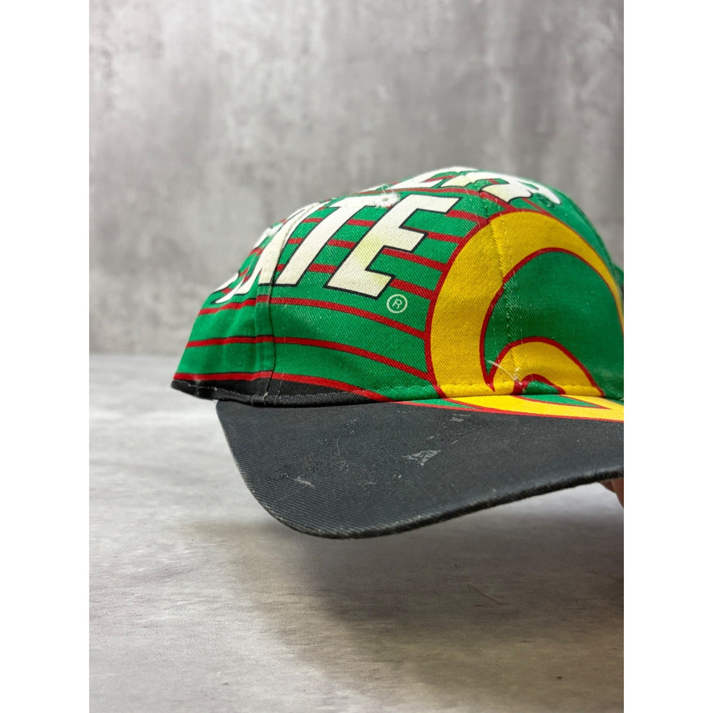 Vintage 90s Nascar Quaker State Racing All Over Print Snapback Hat OSFA