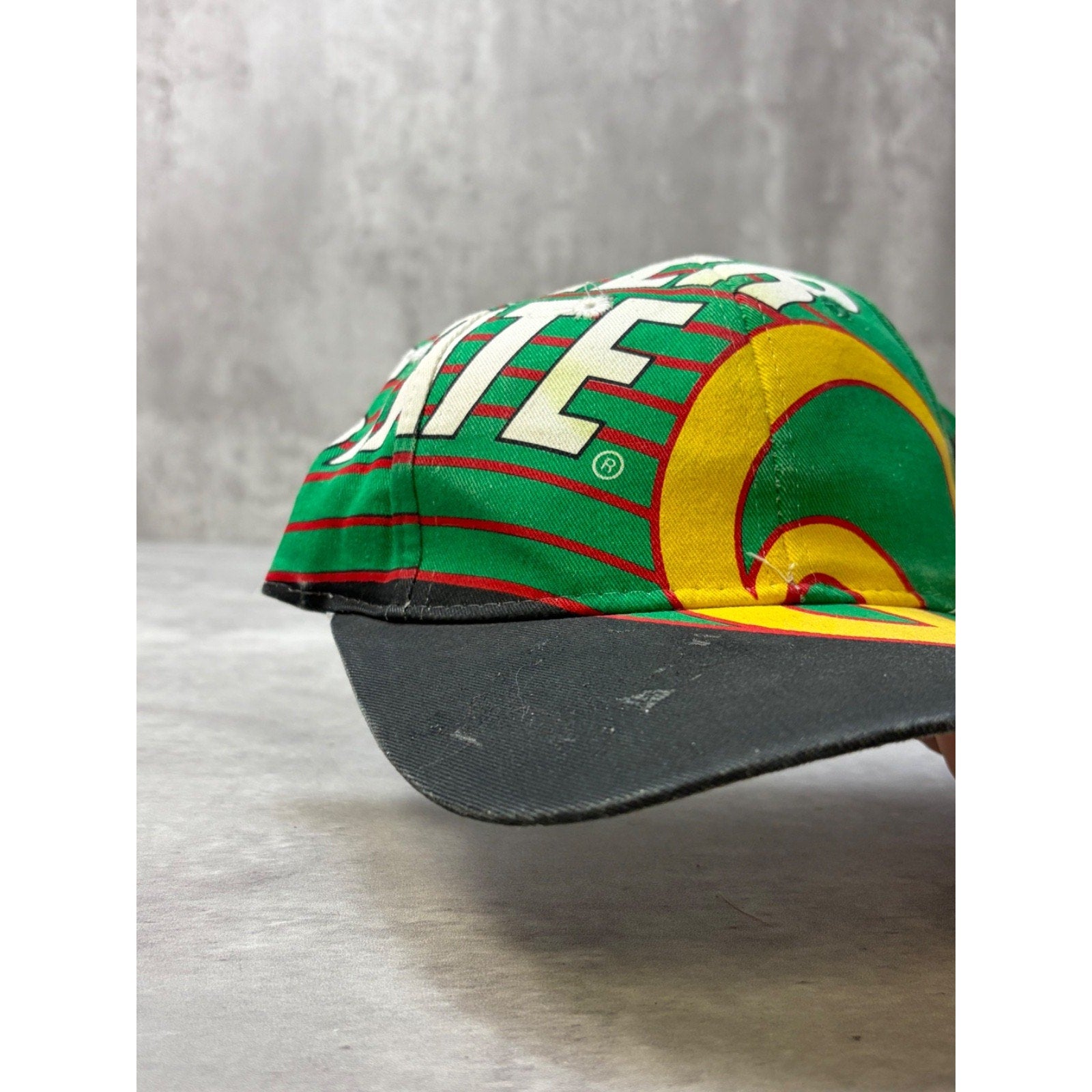 Vintage 90s Nascar Quaker State Racing All Over Print Snapback Hat OSFA