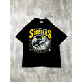 Vintage 1997 Pittsburgh Steelers NFL Big Helmet Graphic T-Shirt Size Large