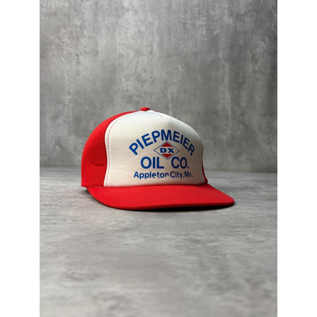Vintage 80s/90s Piepmeier Oil Co. Spellout Graphic Snapback Hat OSFA