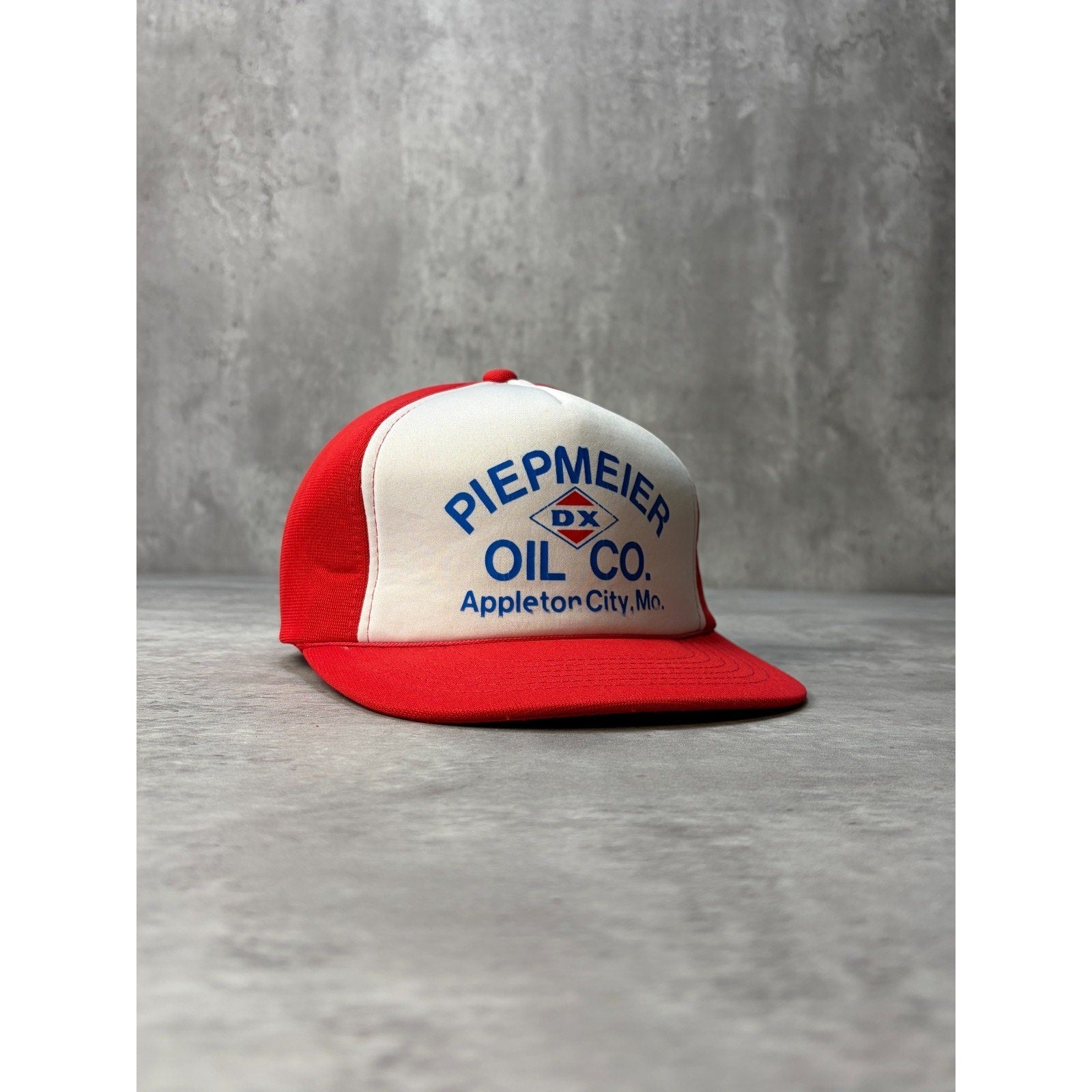 Vintage 80s/90s Piepmeier Oil Co. Spellout Graphic Snapback Hat OSFA