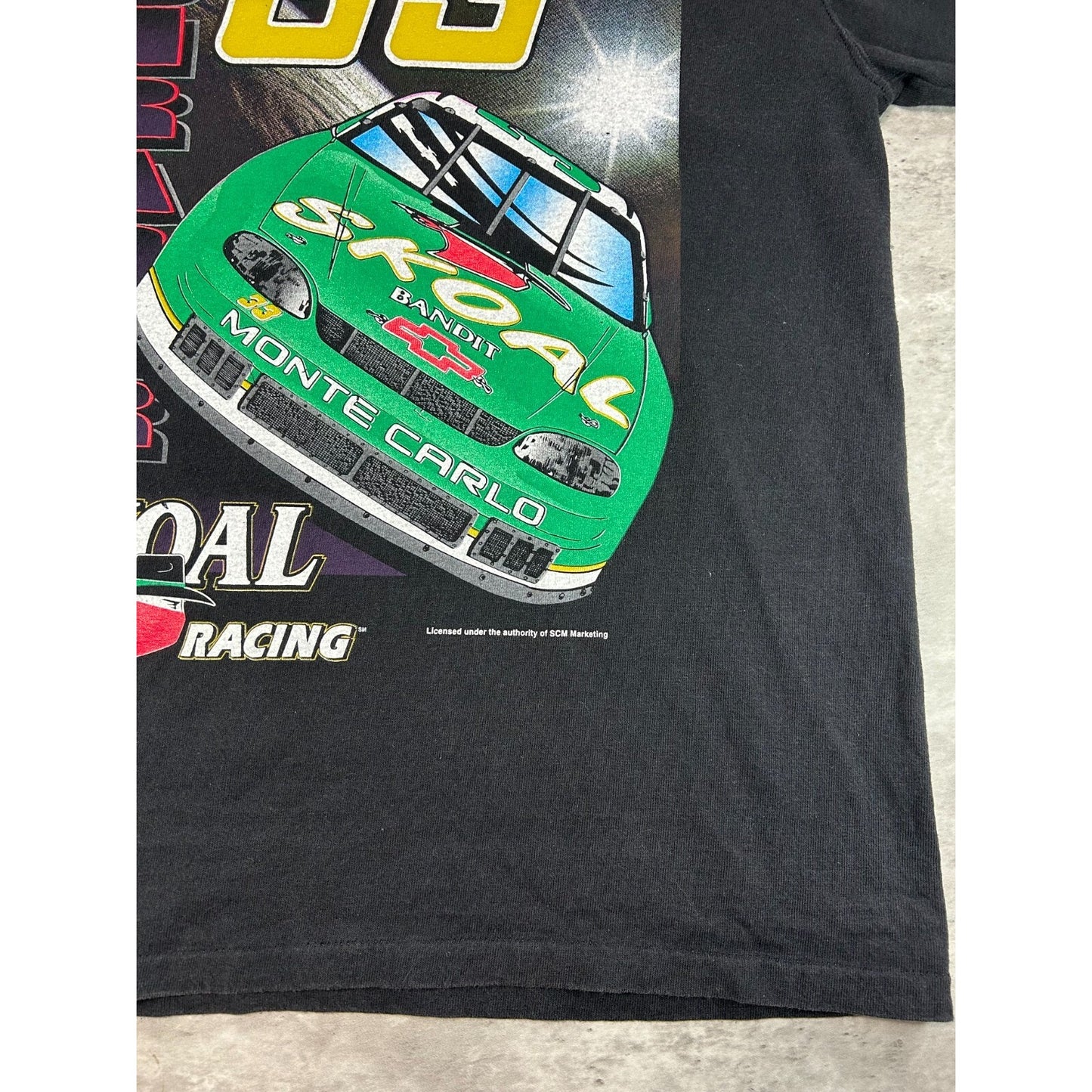 Vintage Ken Schrader #33 Nascar Skoal Racing Car Graphic T-Shirt Size Large