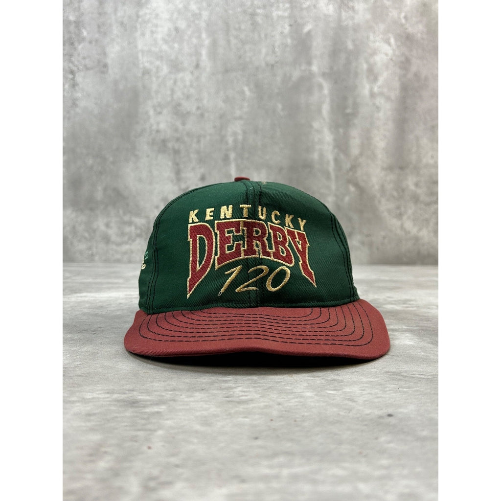Vintage 90s Kentucky Derby 120 Embroidered Spellout Snapback Hat OSFA