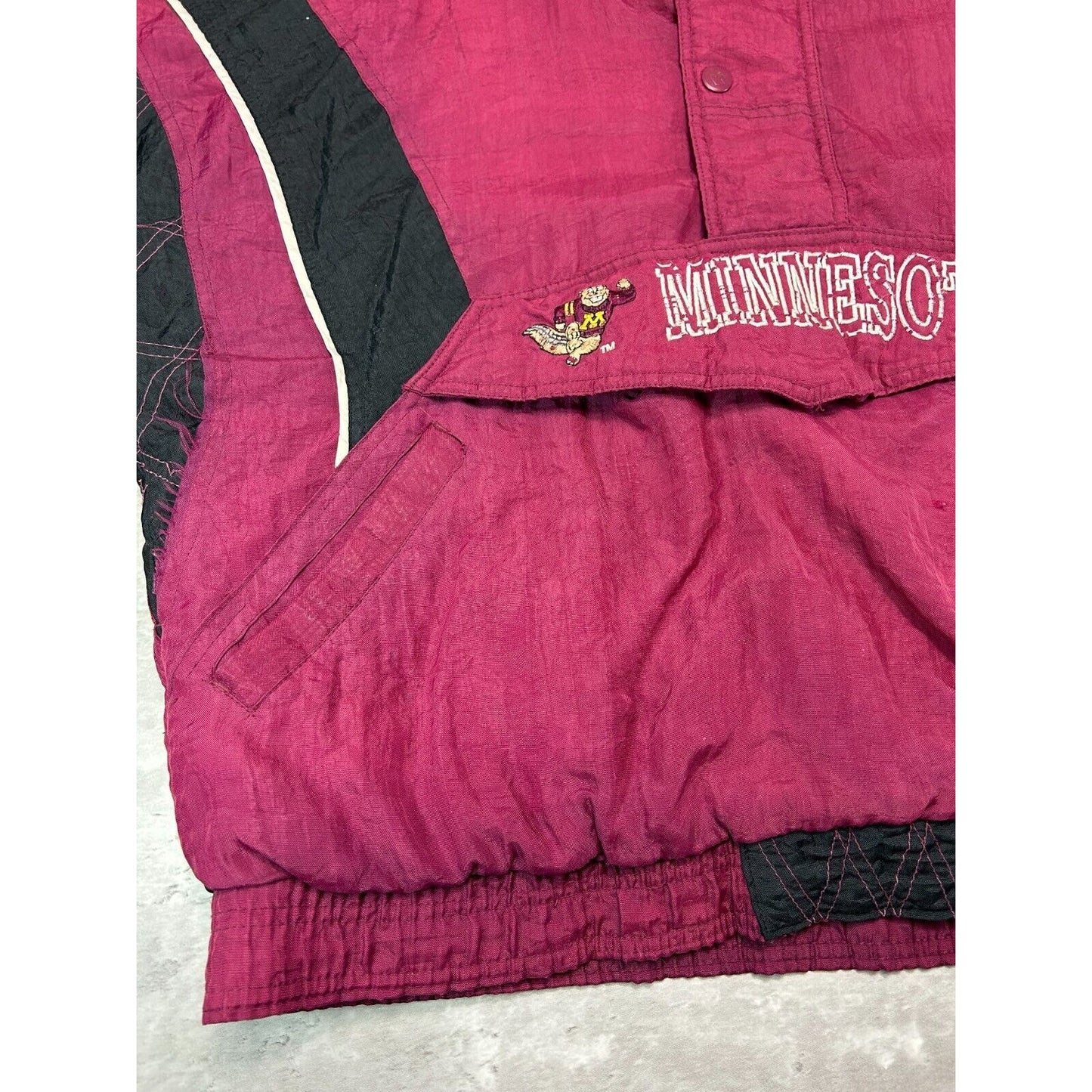 Vintage 90s Minnesota Golden Gophers NCAA Insulated Starter Jacket Size Large