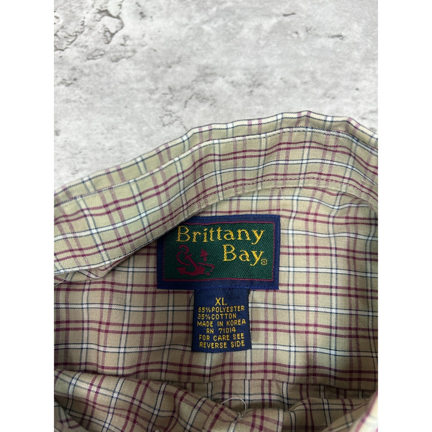 Vintage Brittany Bay Plaid Reworked Cropped Button Up Shirt Size XL