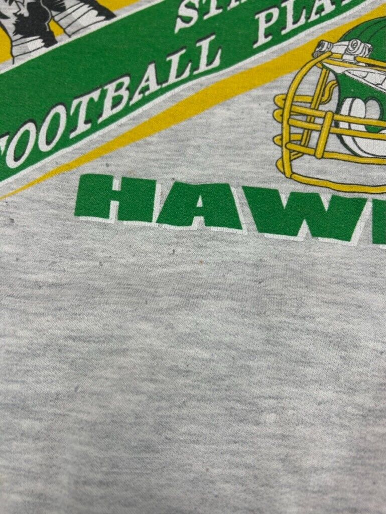 Vintage 2000 IKM Hawks Collegiate Graphic Spellout Sweatshirt Size Medium