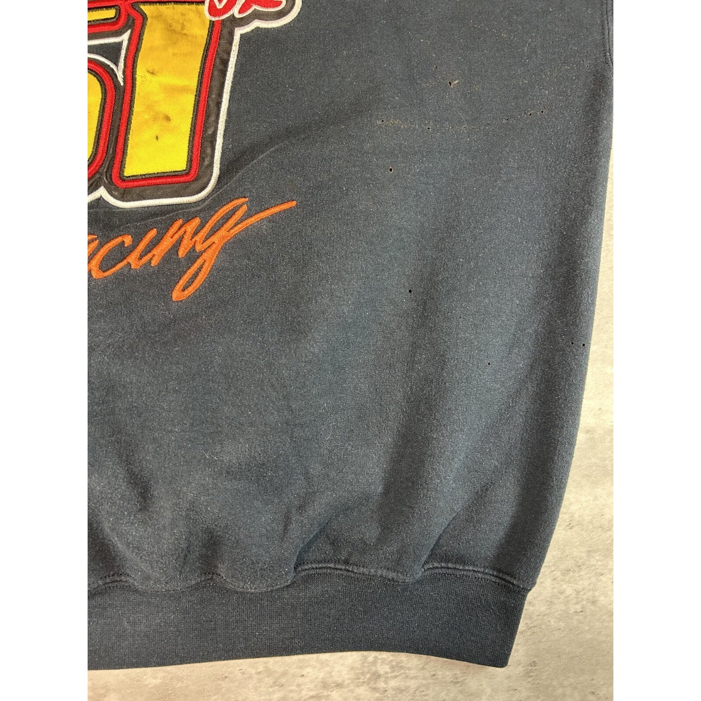 Vintage 90s McFadden Jr. #51 Racing Embroidered Graphic Sweatshirt Size 2XL