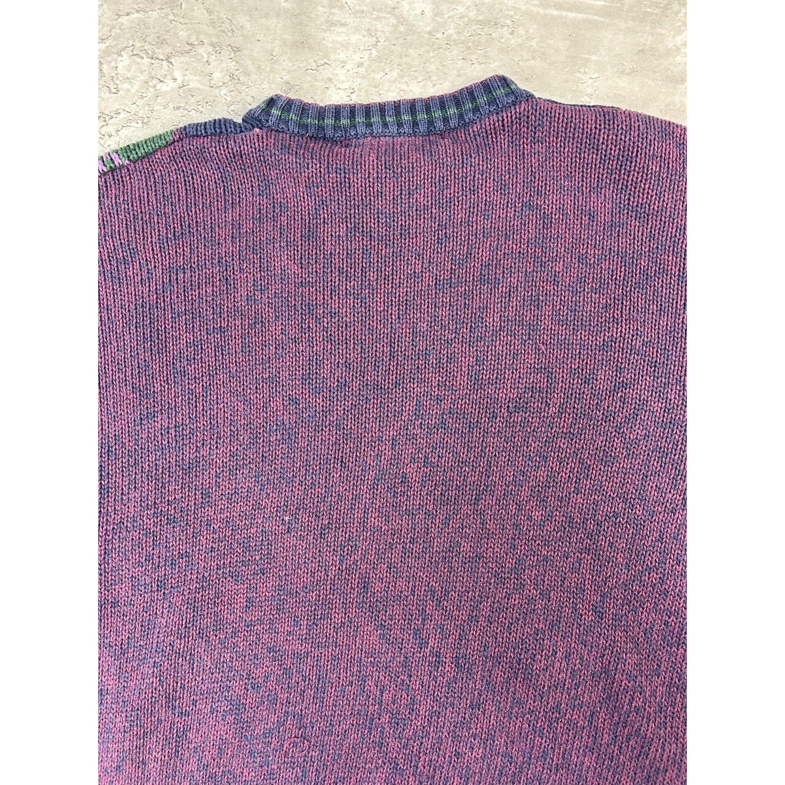 Vintage 90s Bugle Boys Argyle Print Pullover Knit Sweater Size XL