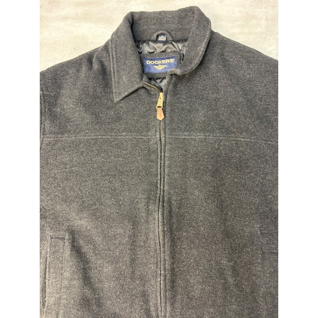 Vintage Dockers Quilted Lined Bomber Jacket Size XL