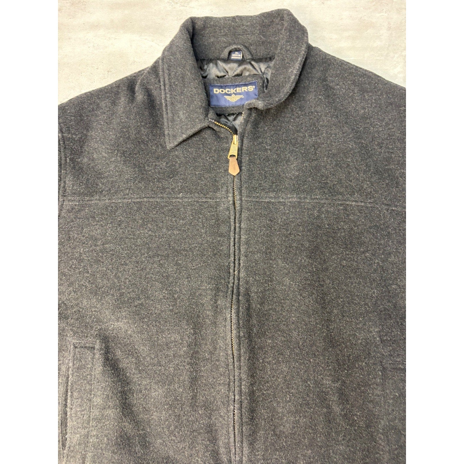 Vintage Dockers Quilted Lined Bomber Jacket Size XL