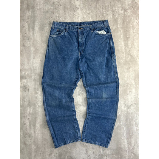 Vintage Dickies Dark Wash Denim Workwear Carpenter Pants Size 38