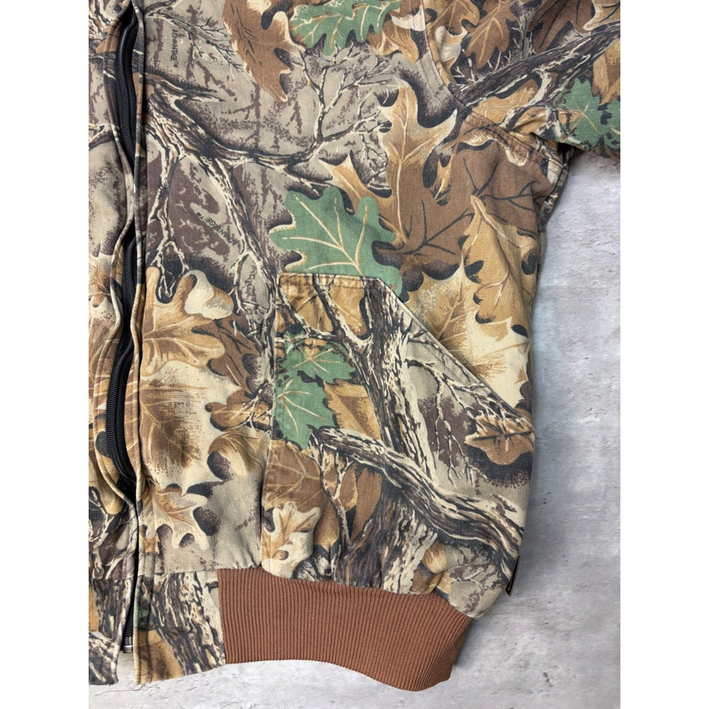 Vintage Walls Thermal Lined Advantage Tree Camo Full Zip Hooded Jacket Size 2XL