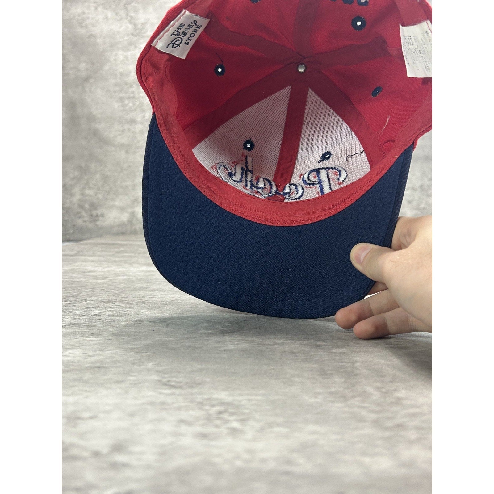 Vintage 90s Disney Winnie The Pooh Embroidered Spellout Snapback Hat OSFA