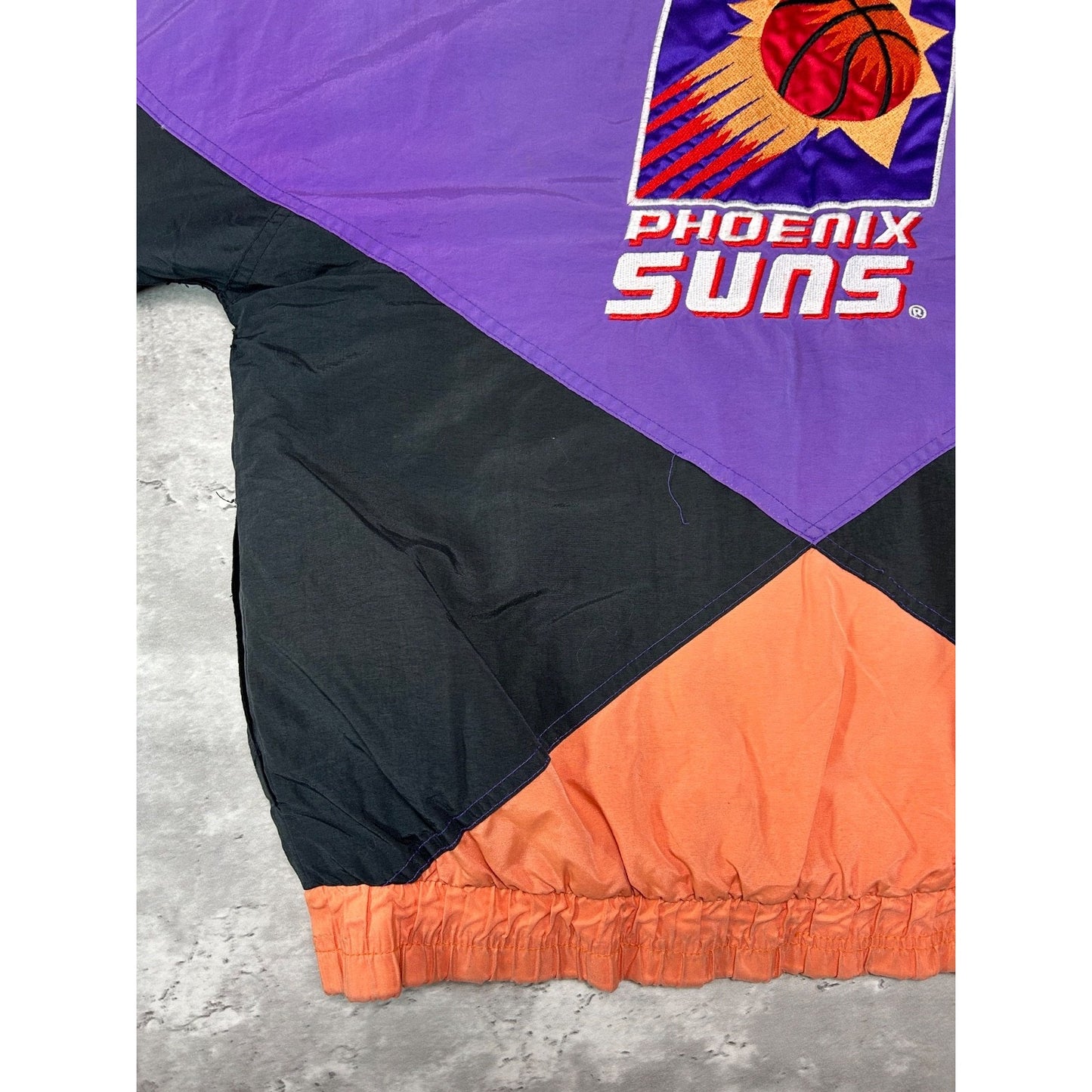 Vintage 90s Pheonix Suns NBA Embroidered Full Zip Hooded Jacket Size XL YOUTH