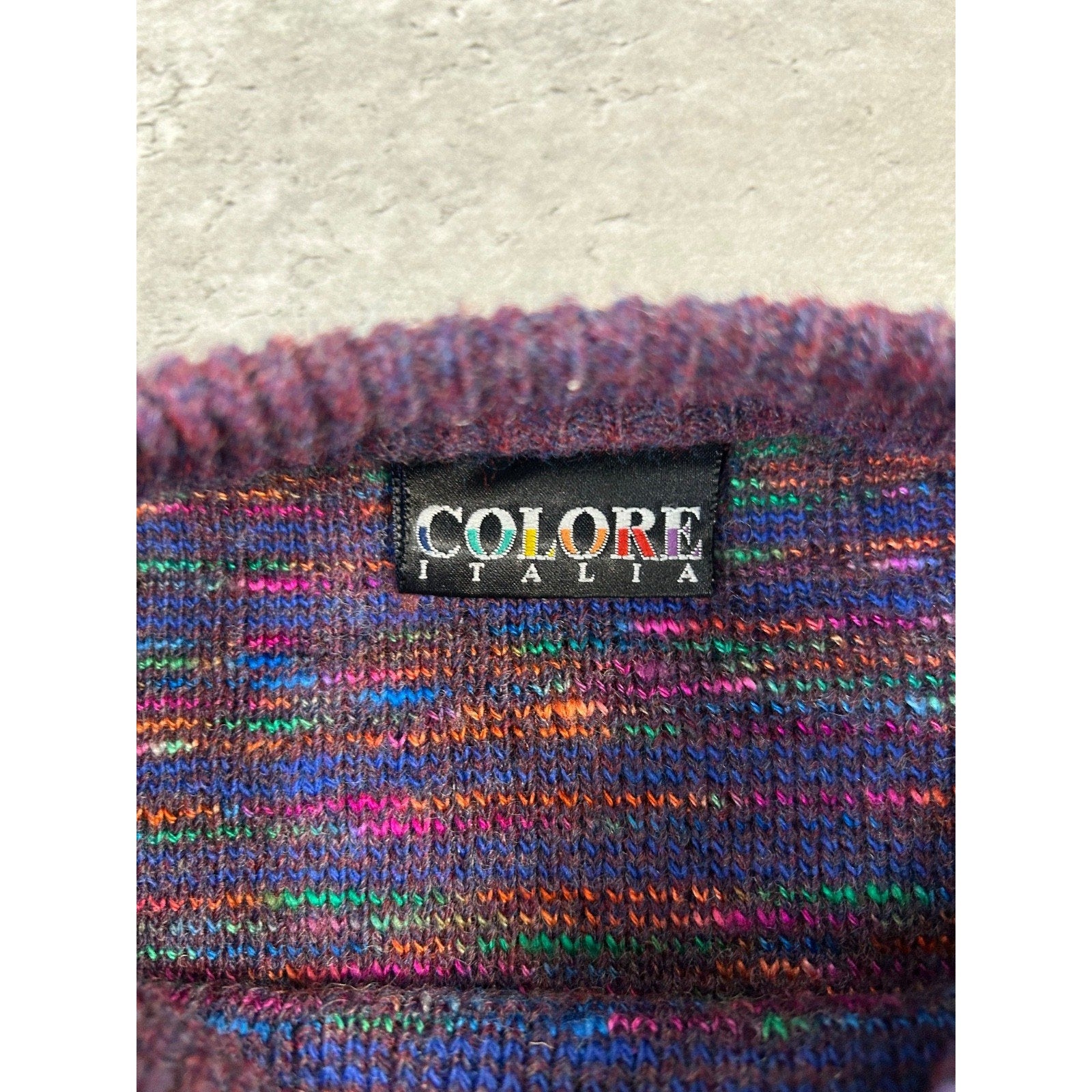 Vintage 90s Slanted Striped Tonal Pullover Knit Sweater Size Large