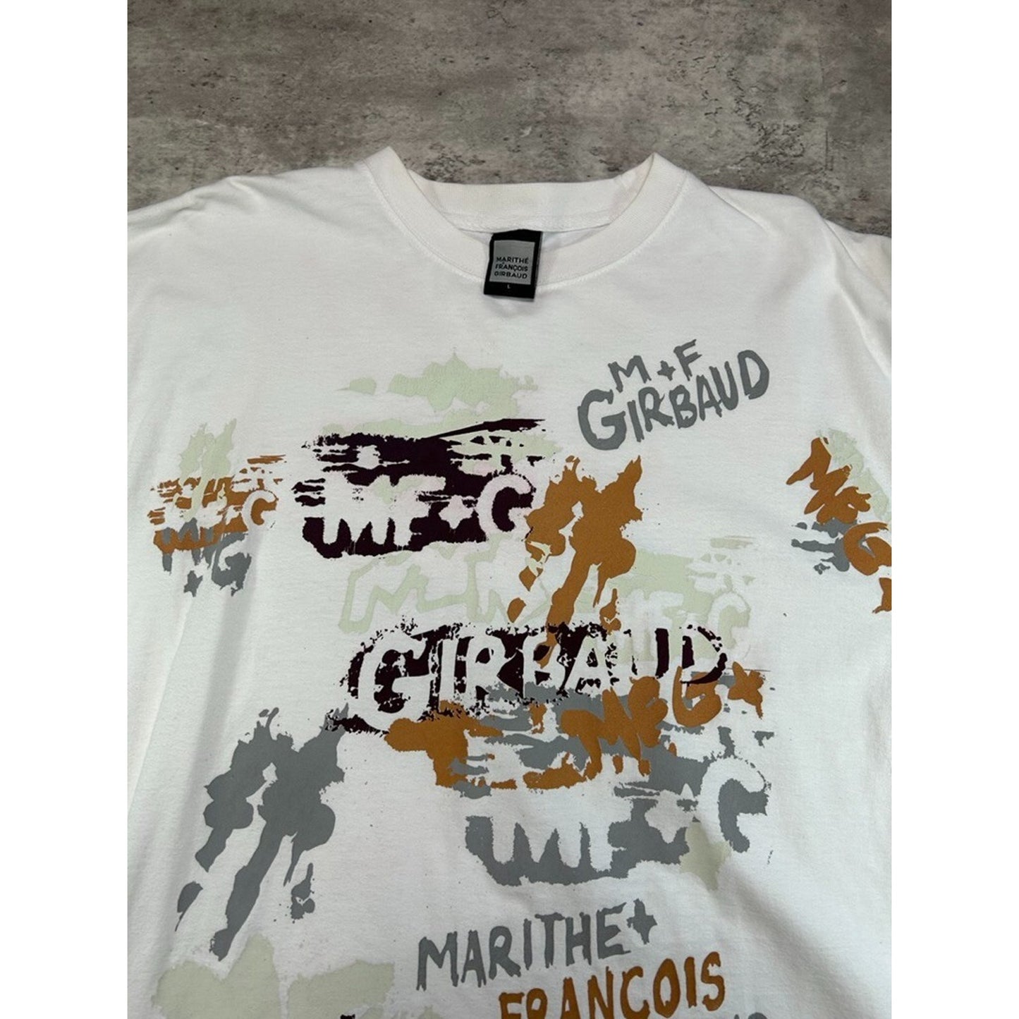 Vintage Y2K Marithe + Francois Girbaud MF+G Long Sleeve Graphic T-Shirt Size Large