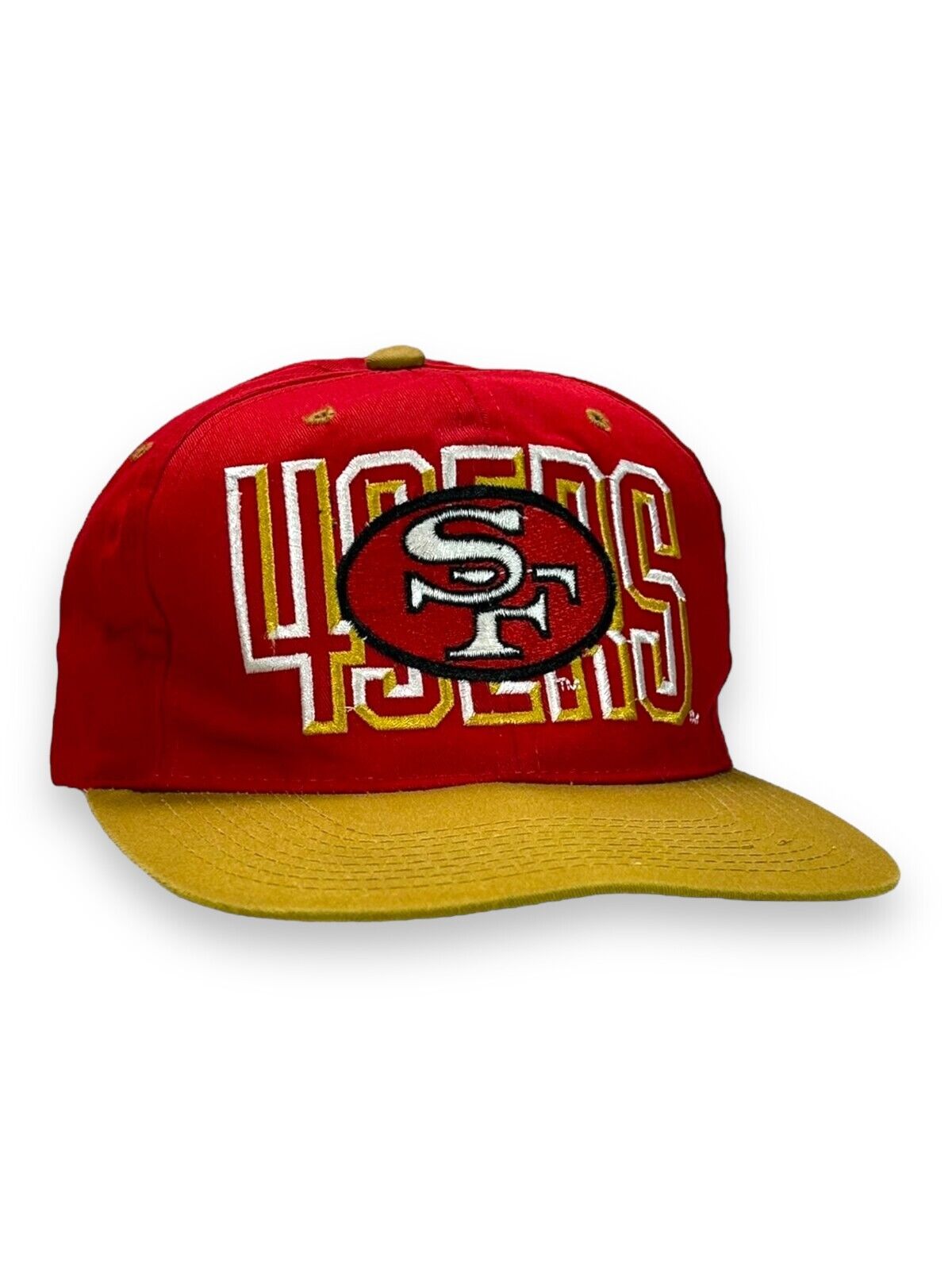 Vintage 90s San Fransisco 49ers Embroidered Block Letter Snapback Hat OSFA