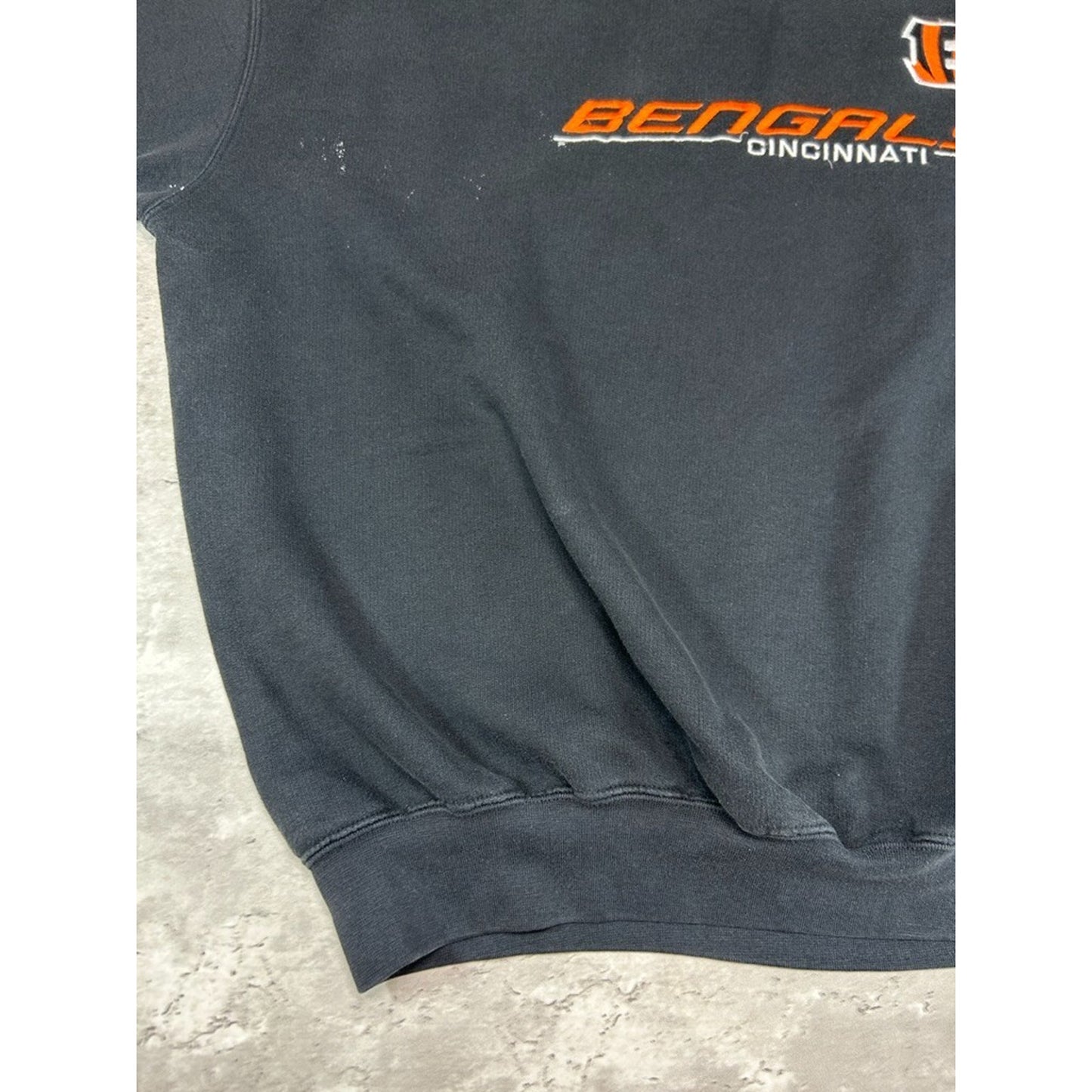 Vintage Cinncinati Bengals NFL Embroidered Spellout Football Sweatshirt Size XXL