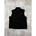 Vintage Patagonia Embroidered Patch Black Full Zip Vest Sweatshirt Size XL