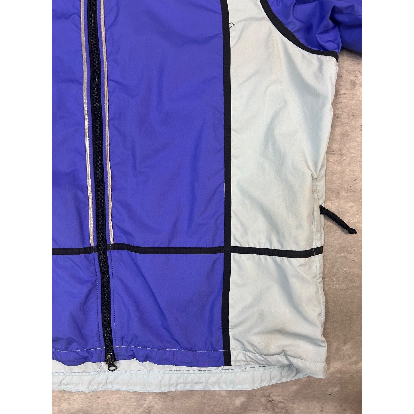 Vintage 90s Nike Embroidered Swoosh Two Tone Windbreaker Jacket Size XL YOUTH