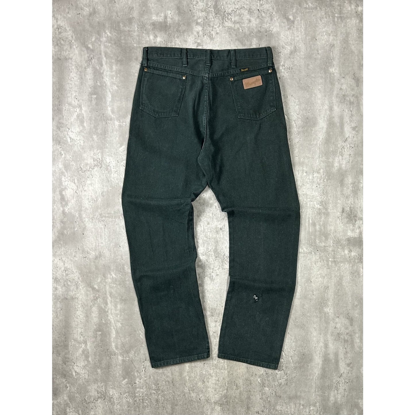 Vintage 80s/90s Wrangler Western Style Green Denim Pants Size 36