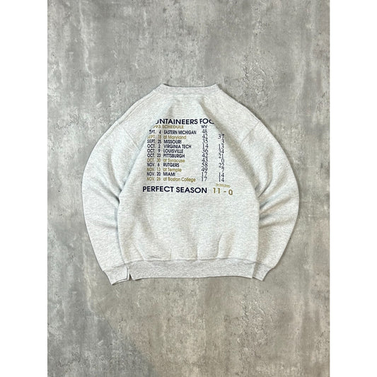Vintage 90s West Virginia Mountaineers NCAA Helmet Graphic Sweatshirt Sz Medium