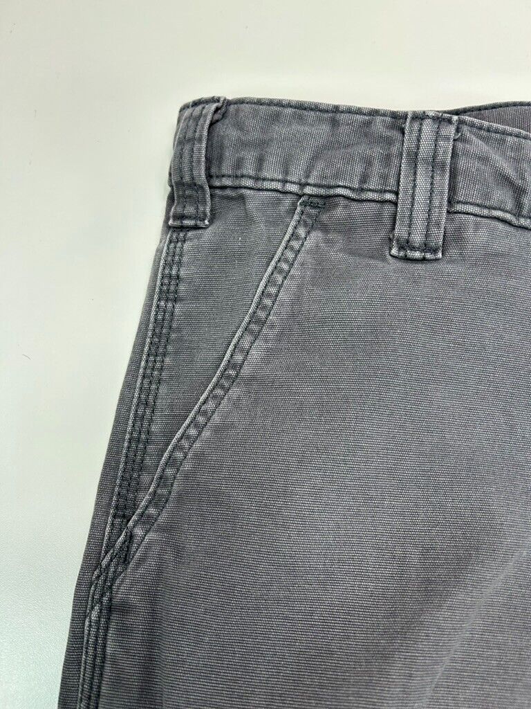 Carhartt Straight Fit Canvas Work Wear Pants Size 37W Gray