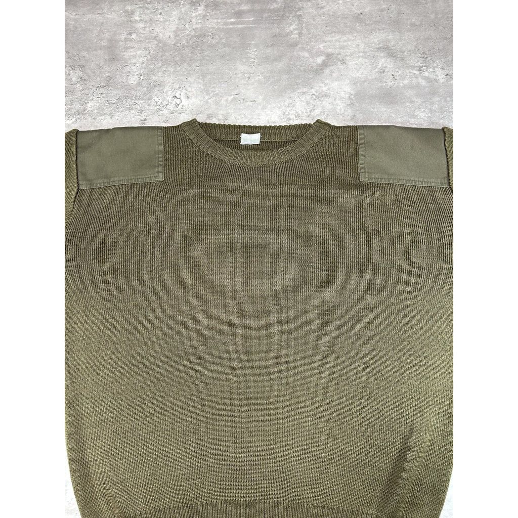 Vintage 80s/90s US Military Pullover Knit Sweater Size XL Green