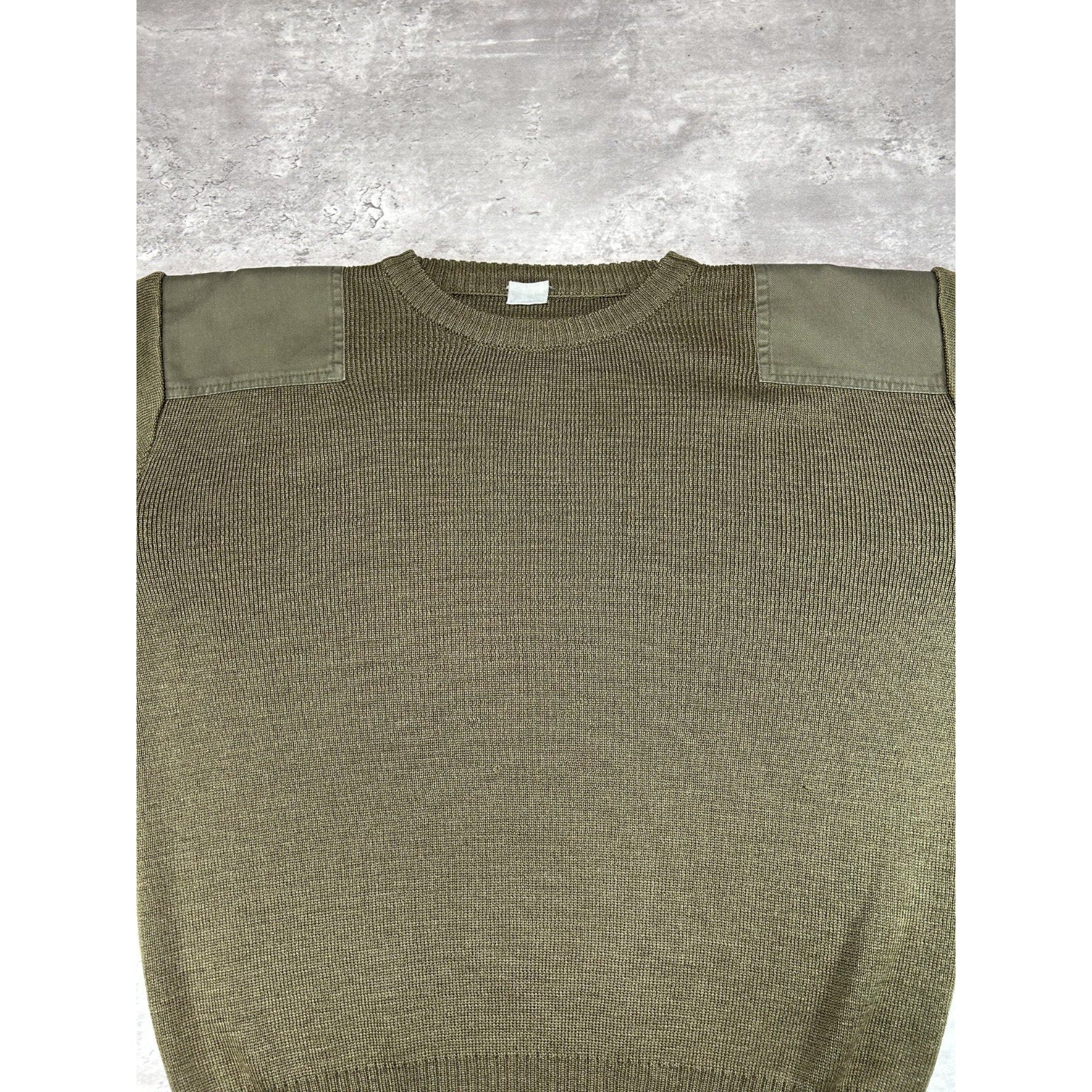 Vintage 80s/90s US Military Pullover Knit Sweater Size XL Green