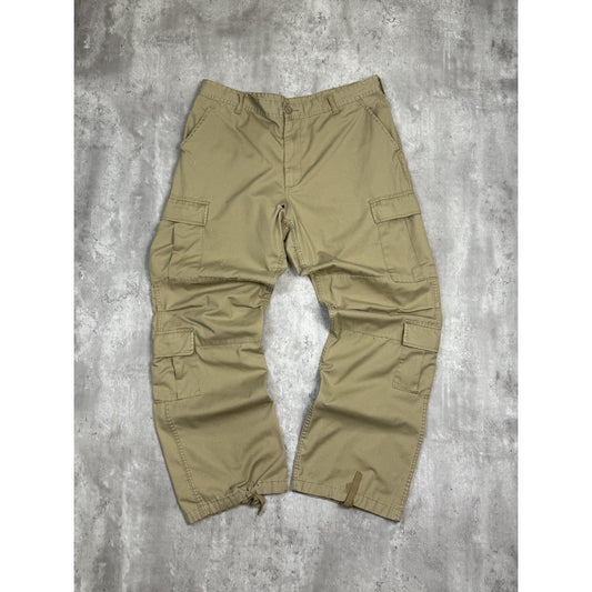 Vintage Military Issue Tactical Multi Pocket Beige Cargo Pants Size 38