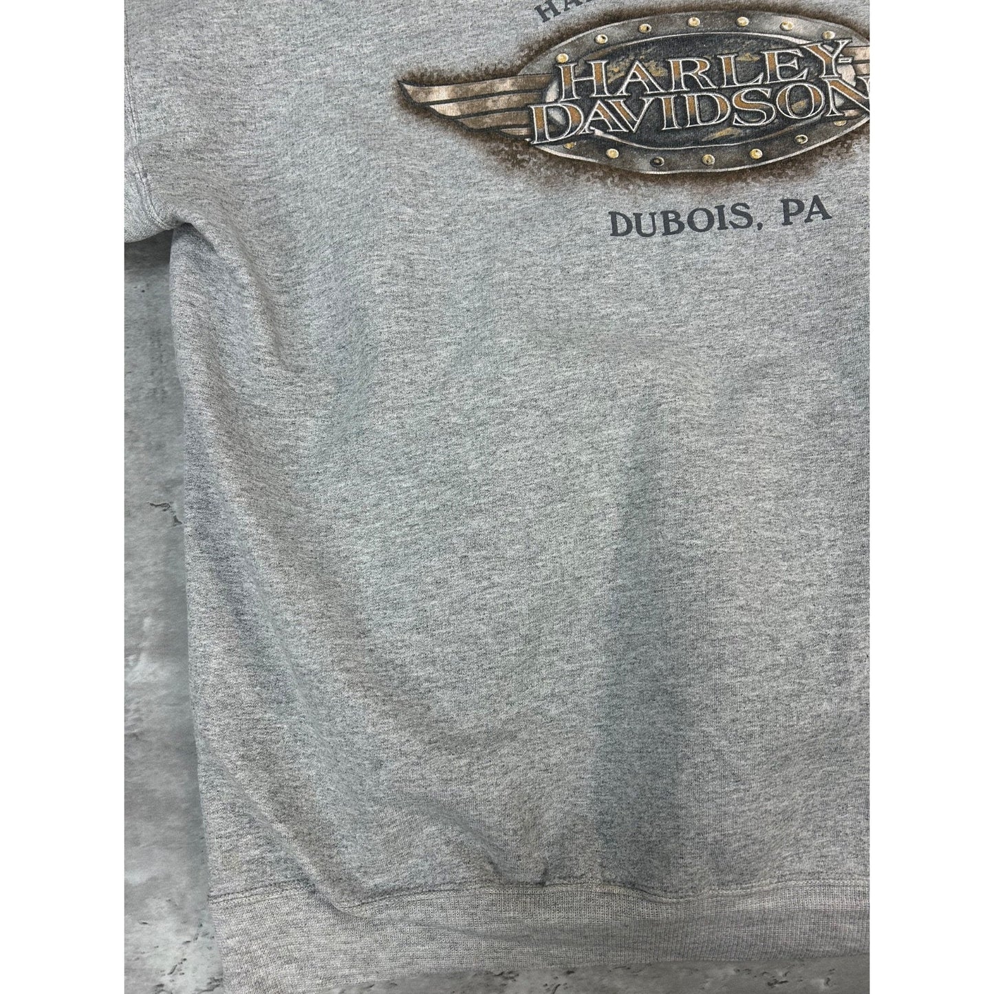 Harley Davidson Motorcycles Crest Graphic Sweatshirt Size 2XL Gray