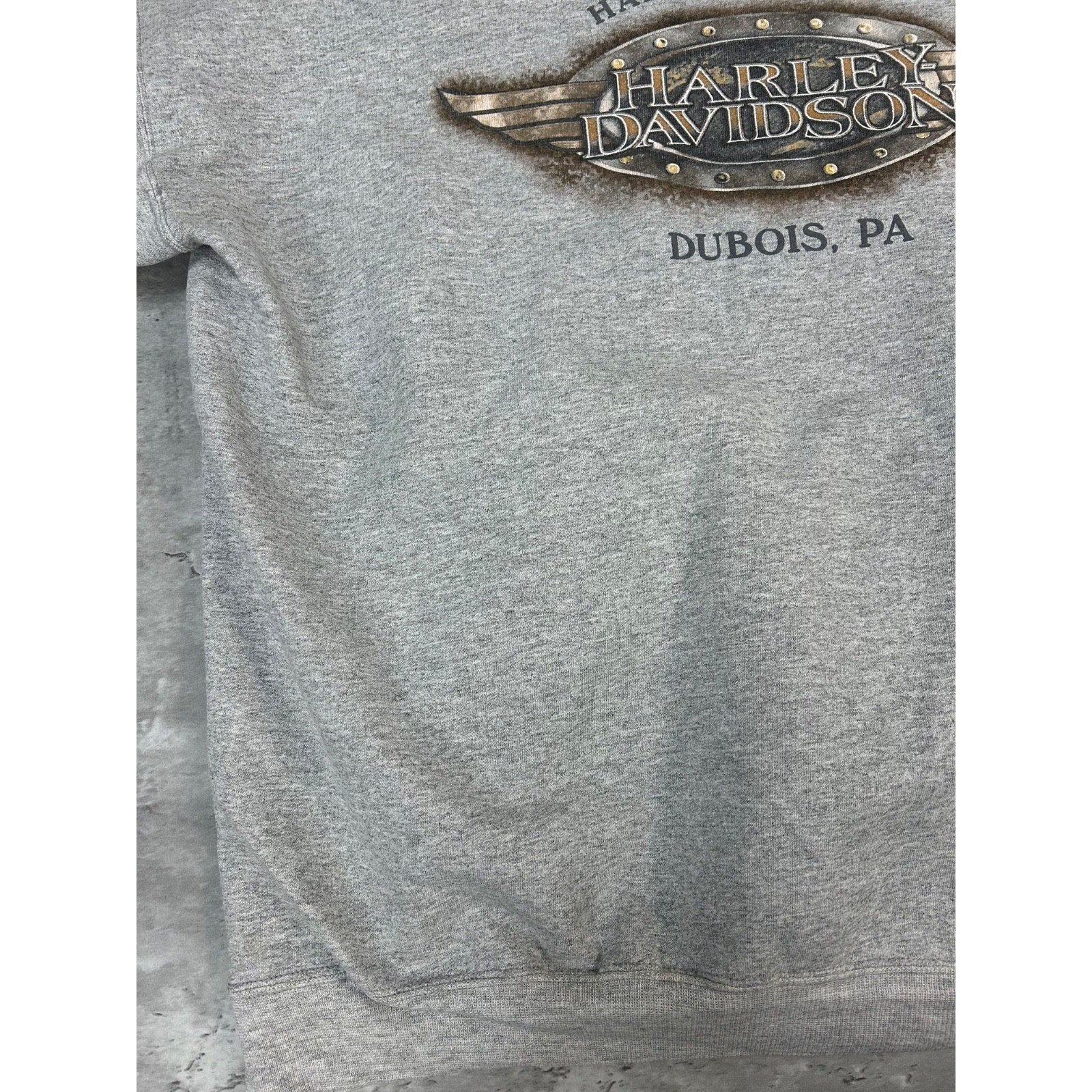 Harley Davidson Motorcycles Crest Graphic Sweatshirt Size 2XL Gray