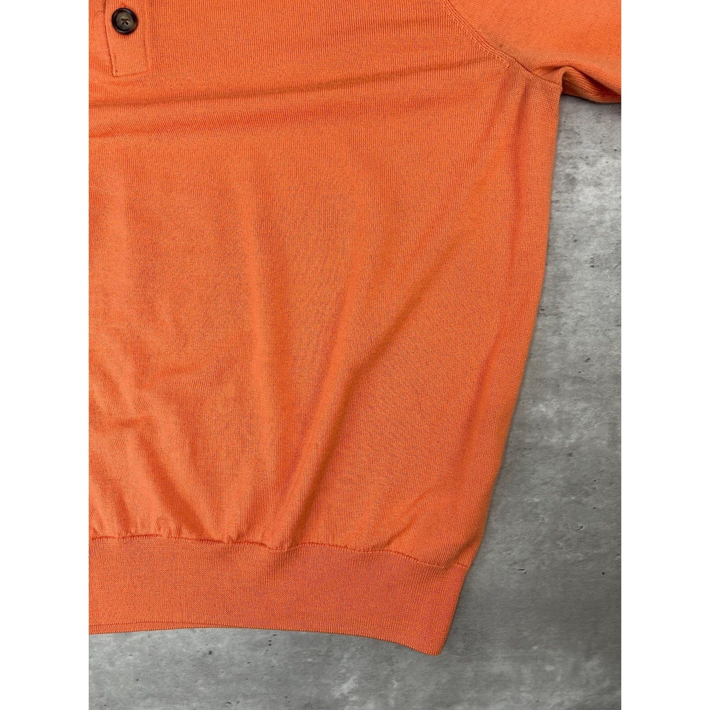 Vintage 1/4 Button Pullover Lightweight Knit Sweater Size XL