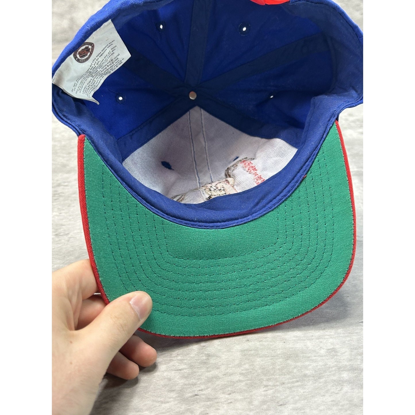 Vintage 1996 Montreal Canadiens NHL Looney Tunes Taz Snapback Hat OSFA
