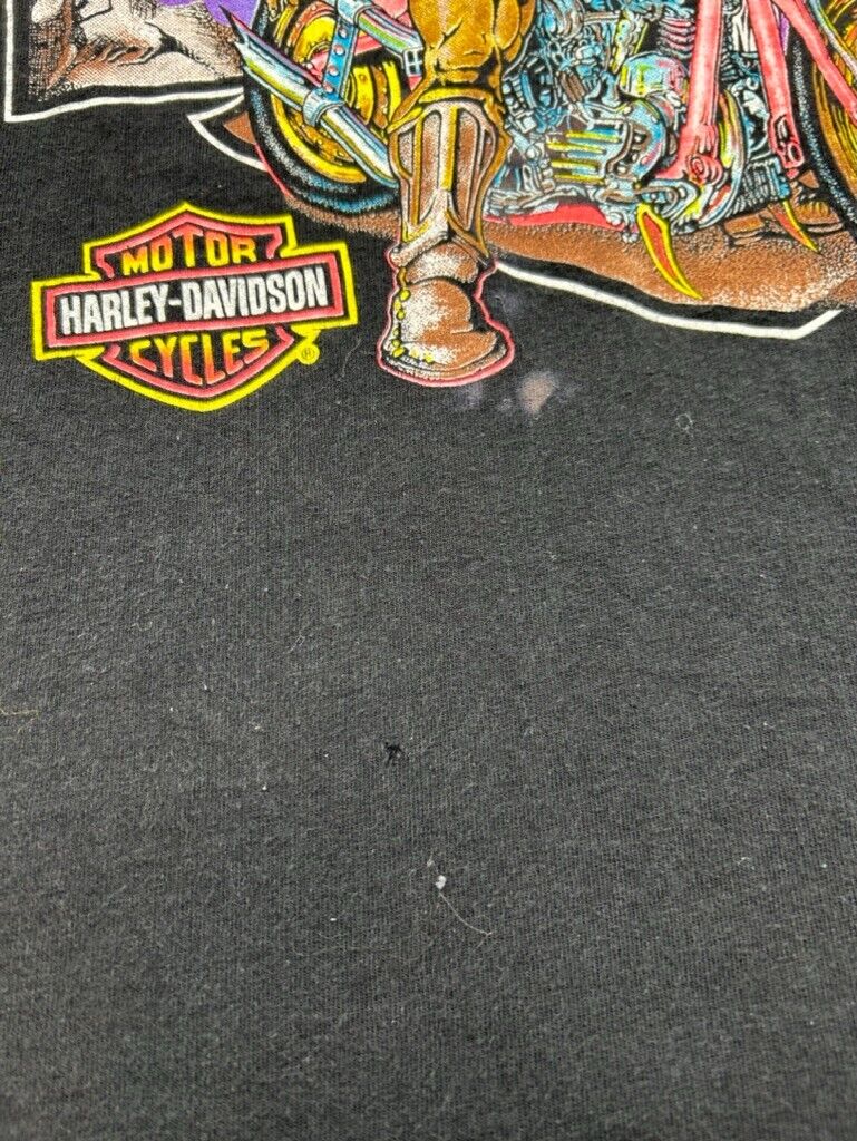 Vintage 90s Harley Davidson Legendary Steel Funwear Barbarian T-Shirt Size XL