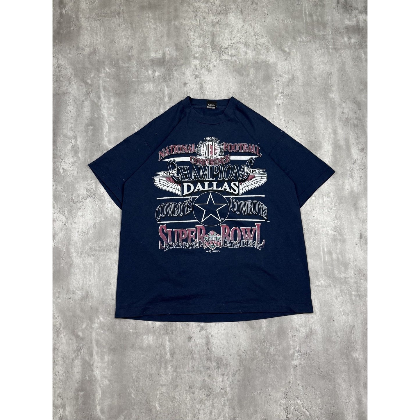 Vintage 1992 Dallas Cowboys NFL Super Bowl Champs T-Shirt Size XL