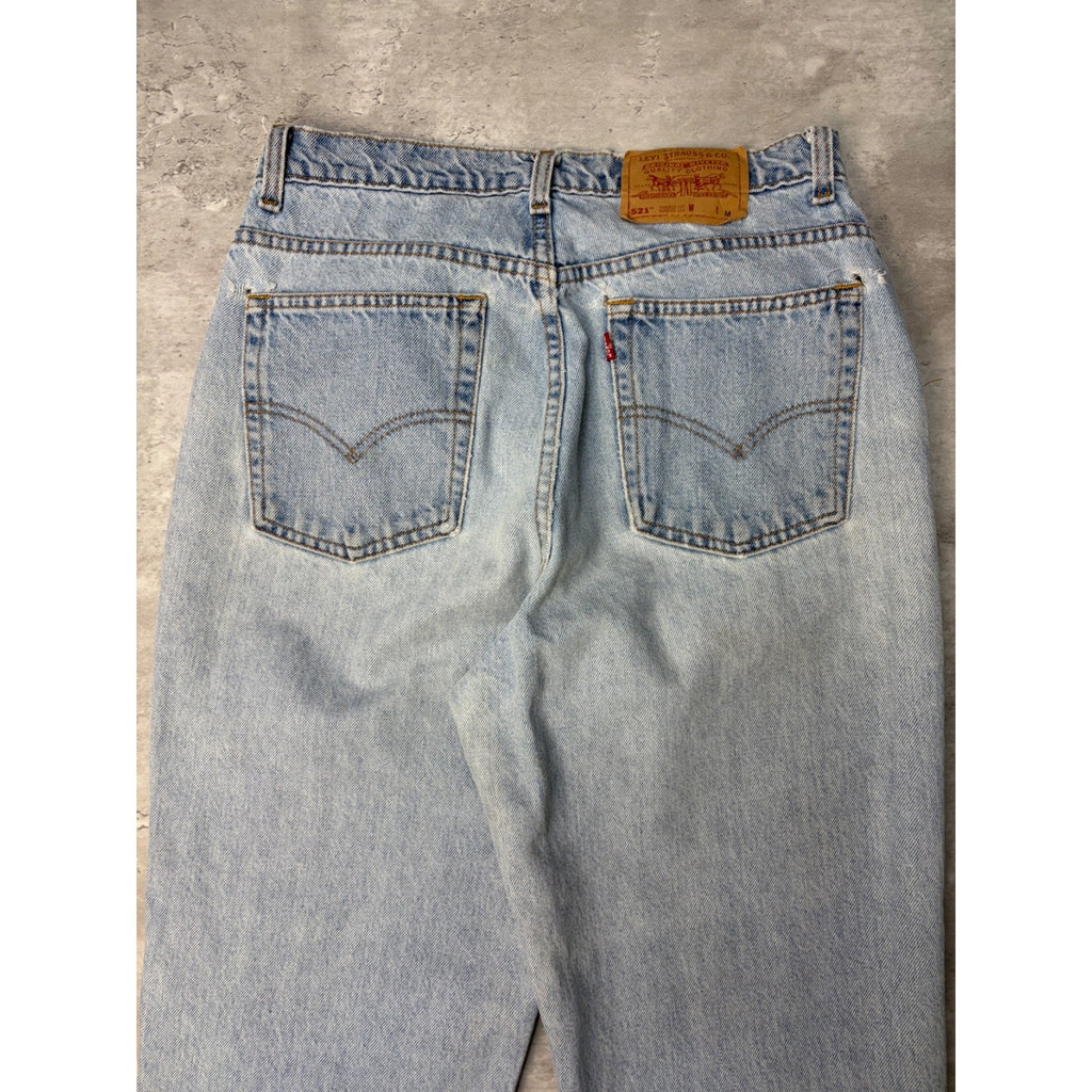 Vintage Womens Levis 521 Red Tab Light Wash Denim Pants Size 30