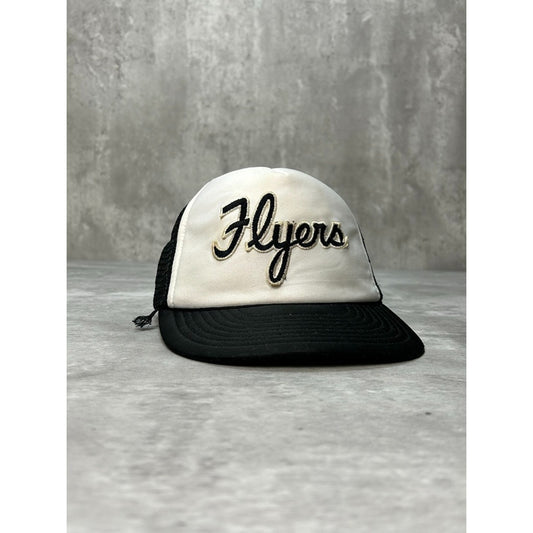 Vintage 80s/90s Flyers Embroidered Spellout Trucker Snapback Hat OSFA