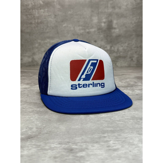 Vintage 80s/90s Sterling Gasoline Graphic Trucker Snapback Hat OSFA