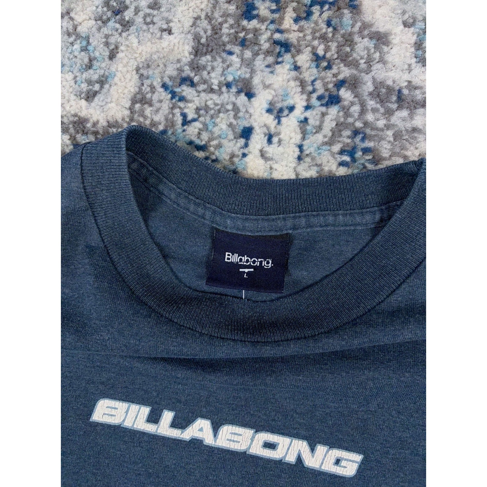 Vintage Y2K Billabong Spellout Logo Graphic T-Shirt Size Large