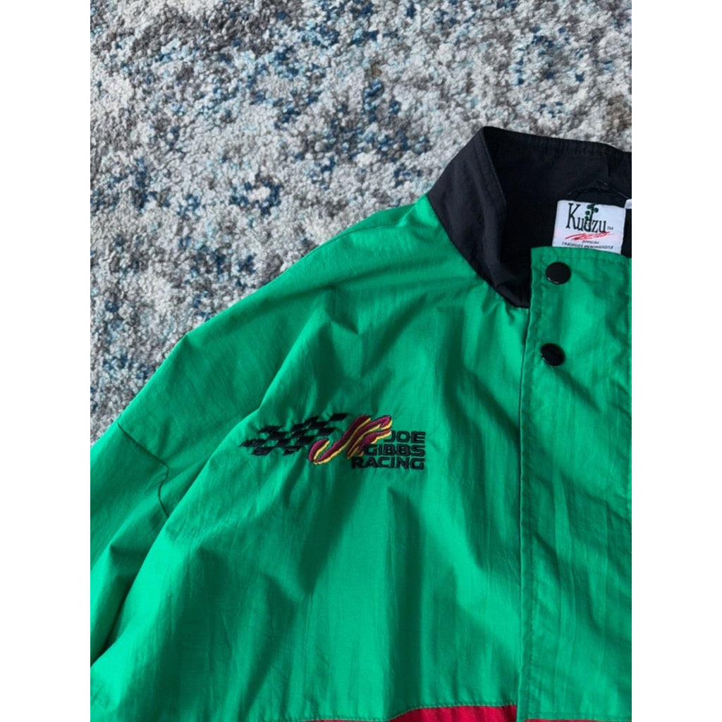 Vintage Bobby Labonte #18 Nascar Interstate Batteries Windbreaker Jacket Size XL