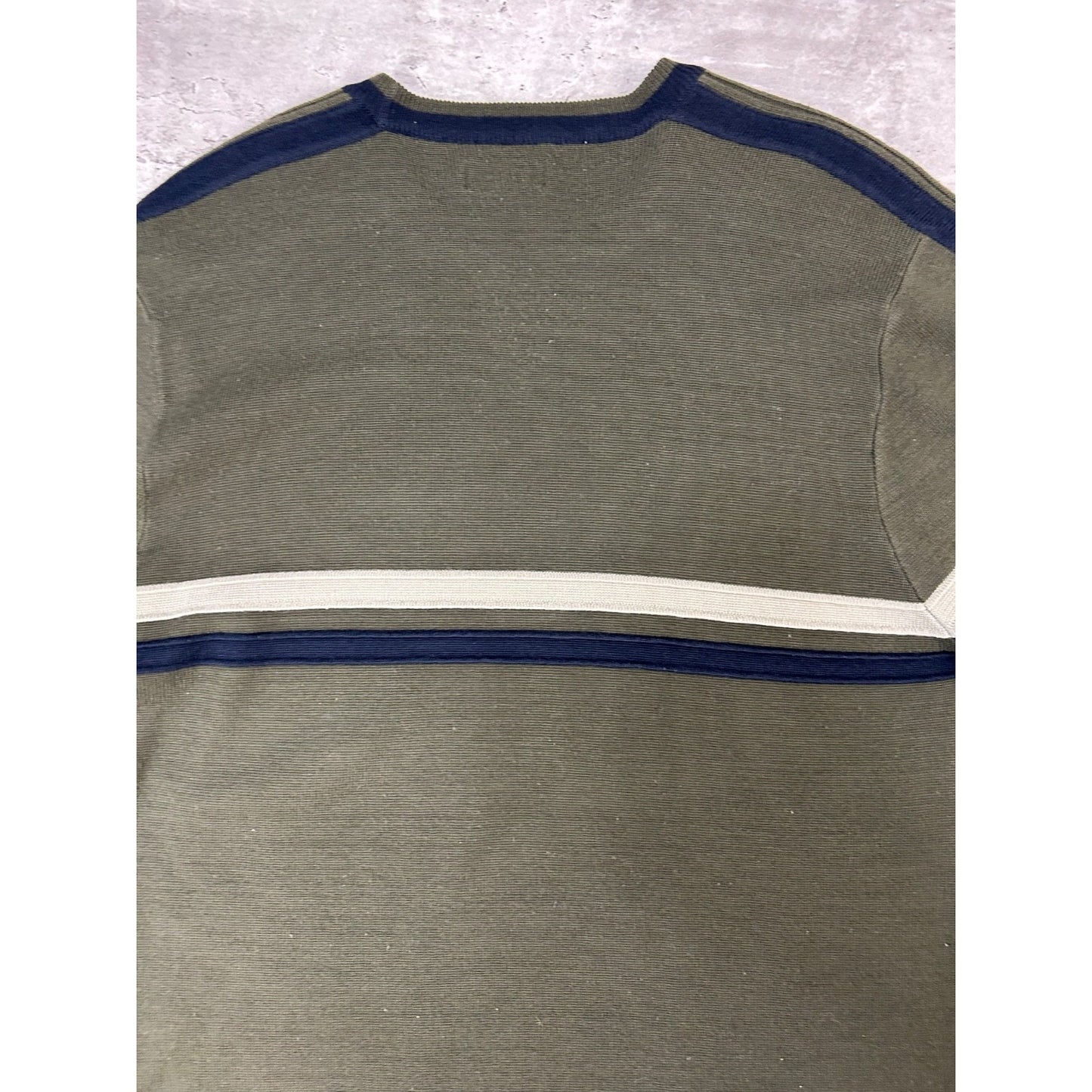 Vintage Union Bay Solid Striped Pullover Knit Sweater Size XL