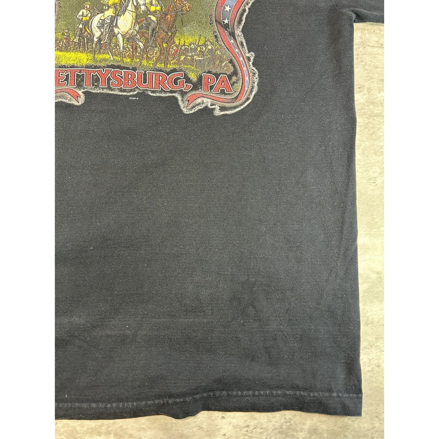 Harley Davidson Motorcycles Gettysburg Soldiers Graphic T-Shirt Size Large Black