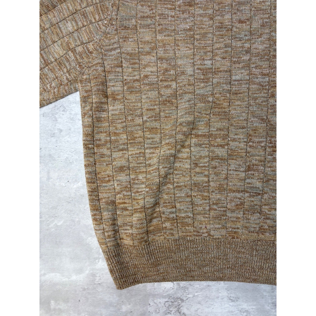 Vintage Geoffrey Beene Textured Print Pullover Knit Sweater Size Medium