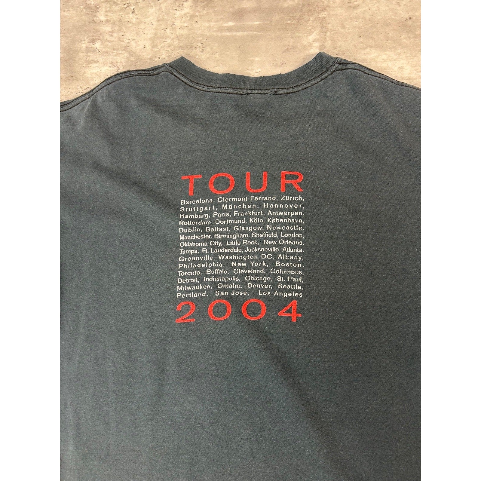 Vintage 2004 Eric Clapton Rock Music Tour Graphic T-Shirt Size Large Black
