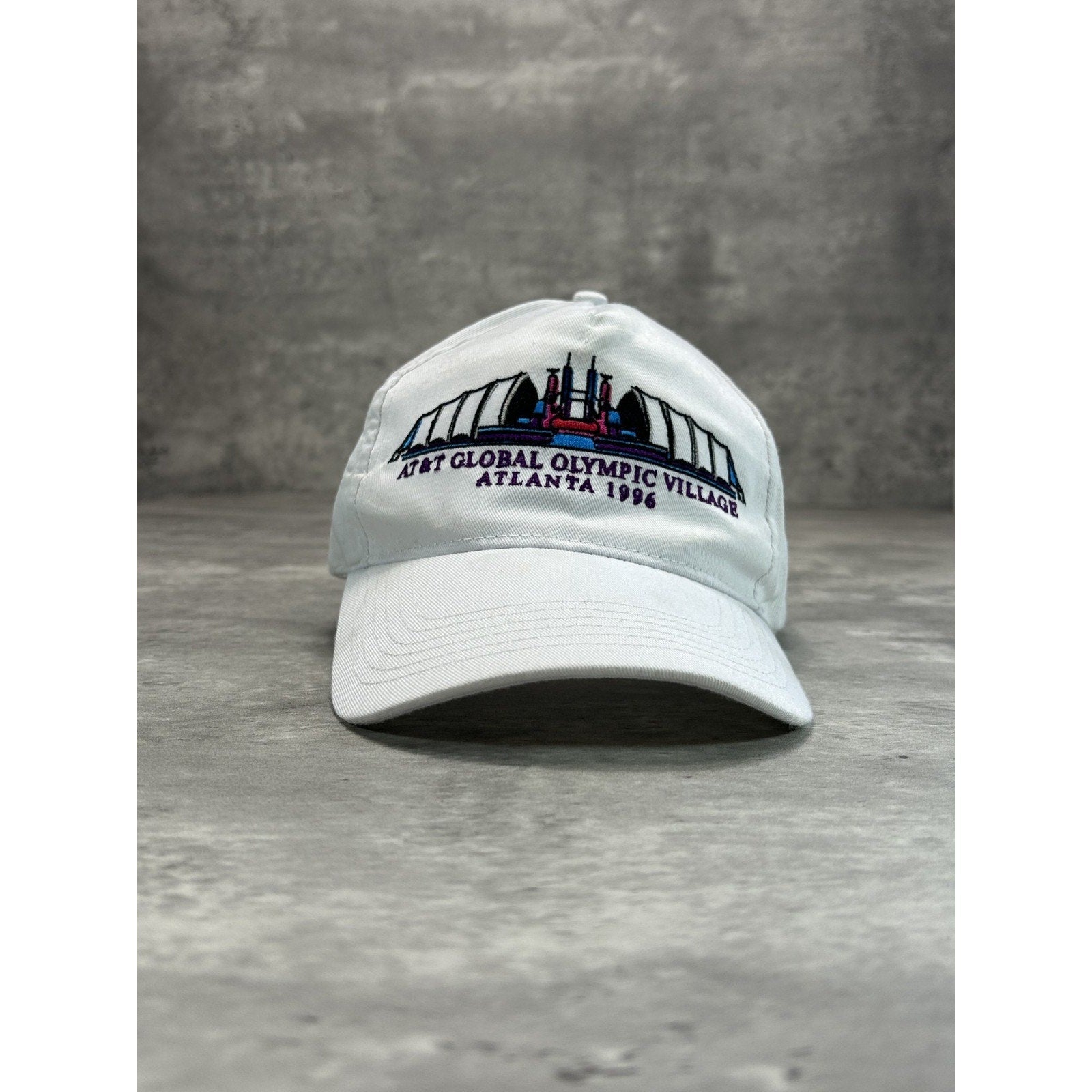 Vintage 1996 Atlanta Olympic Village Embroidered Destination Snapback Hat OSFA