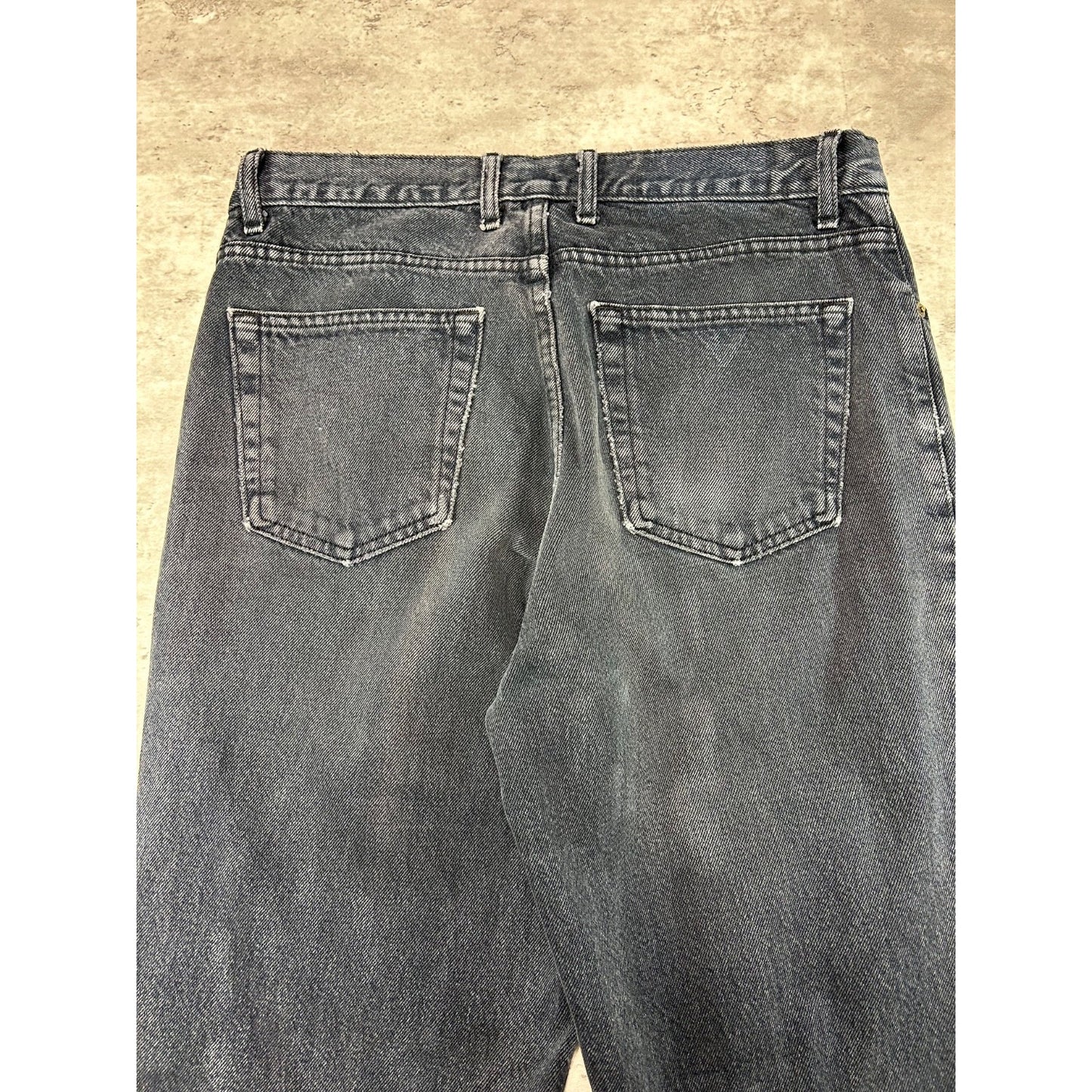 Vintage 90s Guess Jeans Baggy Fit Black Denim Pants Size 33