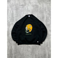 Vintage Green Bay Packers NFL Helmet Patch Graphic Football Sweatshirt Size XL